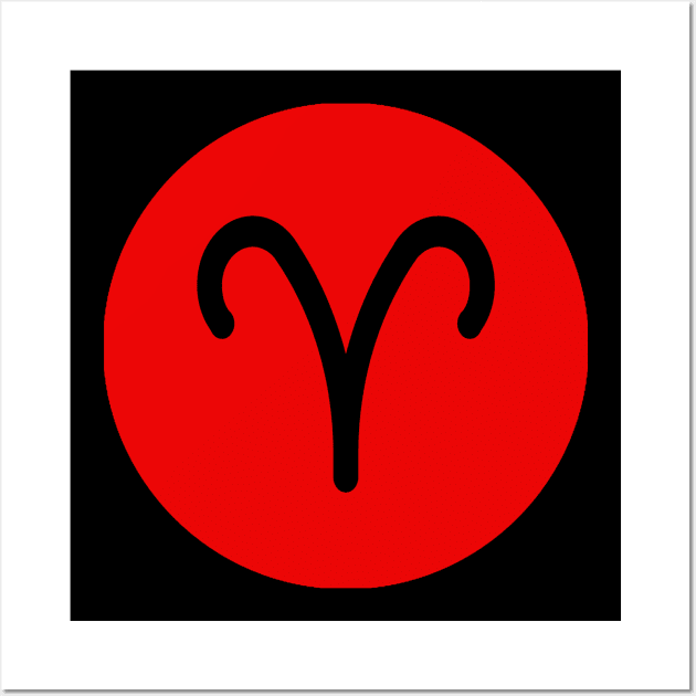 Aries + Lucky Color - Astrology Symbol Wall Art by Jambo Designs